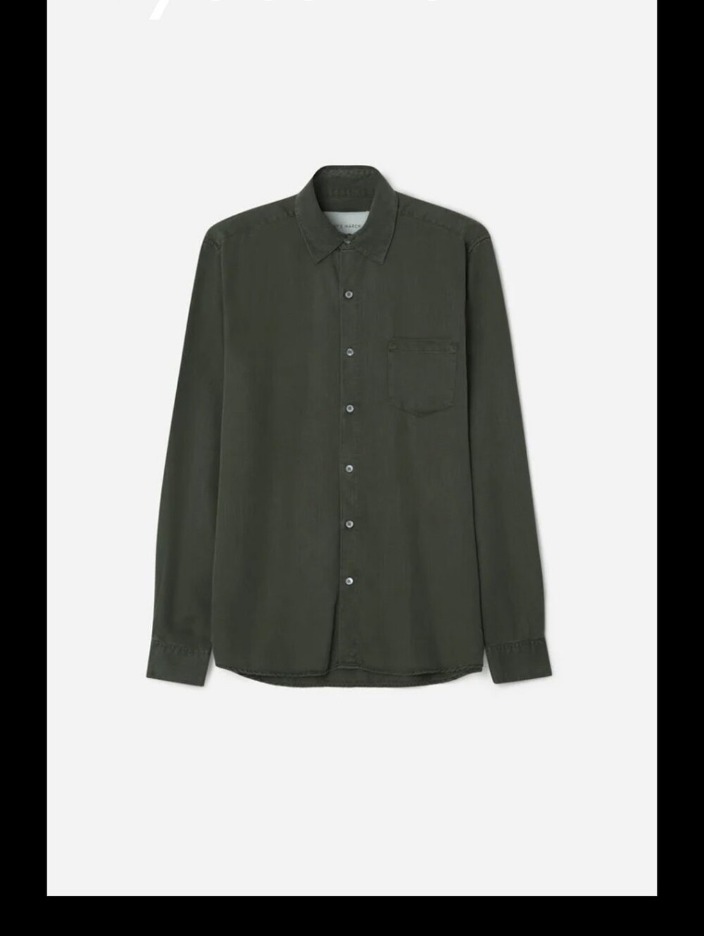 Olive Green Long-Sleeve Button Down Shirt